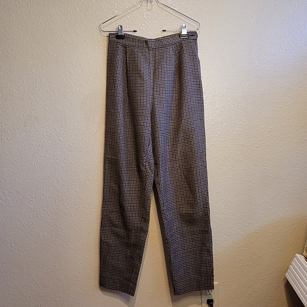 Vintage Plaid Trousers